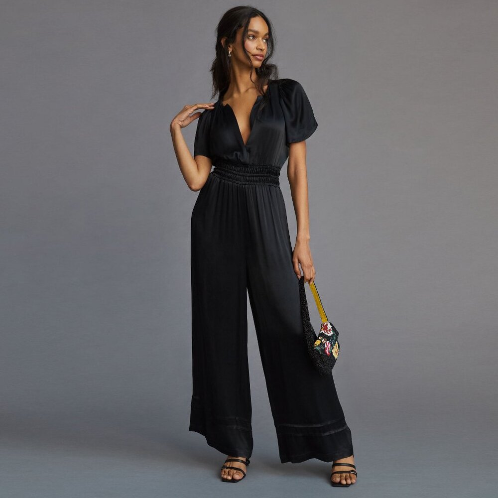 Anthropologie Somerset Jumpsuit | Black |Size L